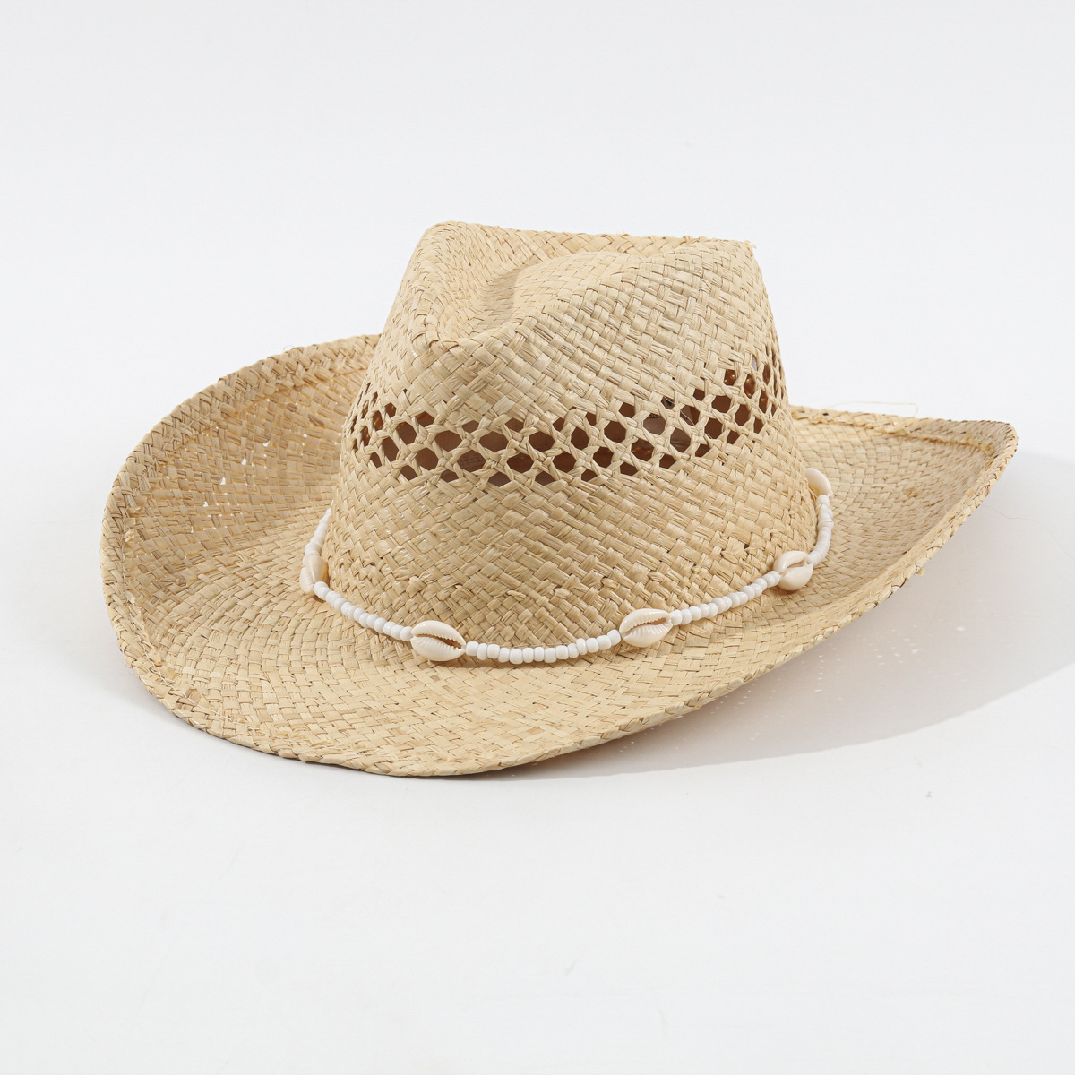 2026 New Shell Chain Straw Hat - Cowboy Hat Straw ulasan dan harga