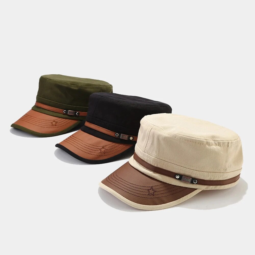 Casual Cadet Hat Man Flat Top  - Snapback Hat Flat ulasan dan harga