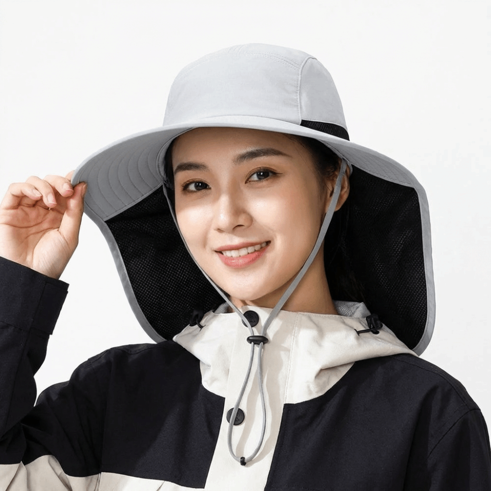 Fashion Wide Brim Outdoor Sun  - Bucket Hat Cotton ulasan dan harga