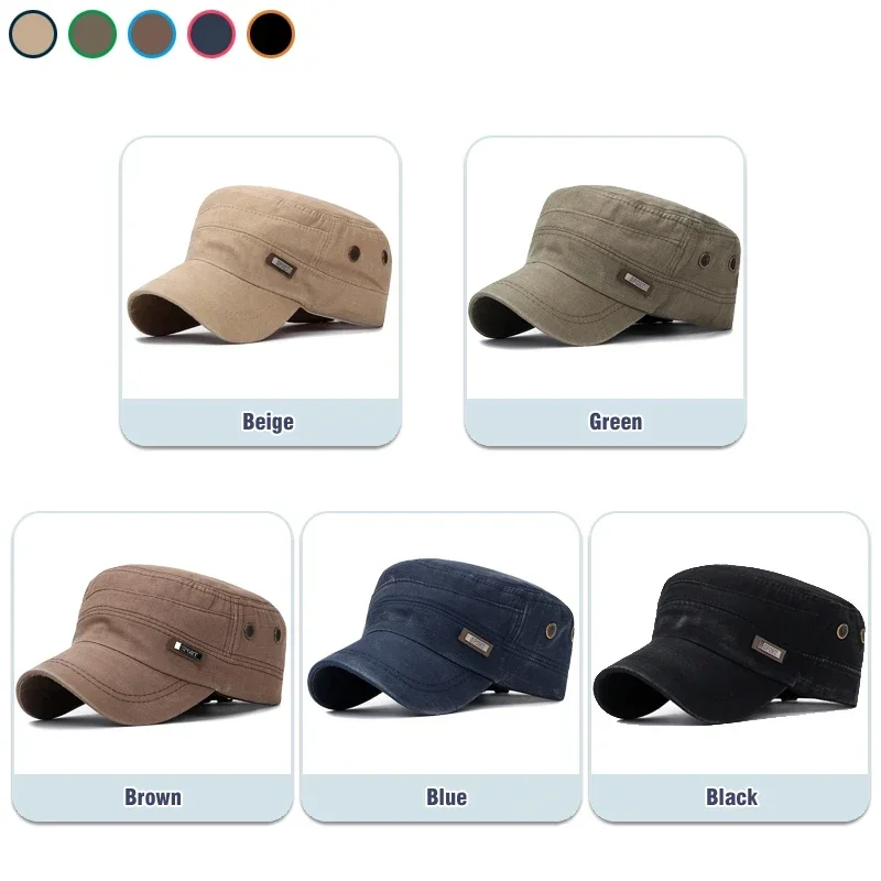 Military Cadet Flat Cap Fashio - Snapback Hat Flat ulasan dan harga