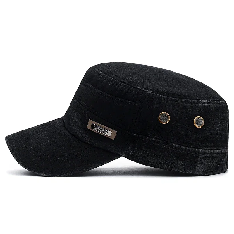 Military Cadet Flat Cap Fashio - Snapback Hat Flat ulasan dan harga